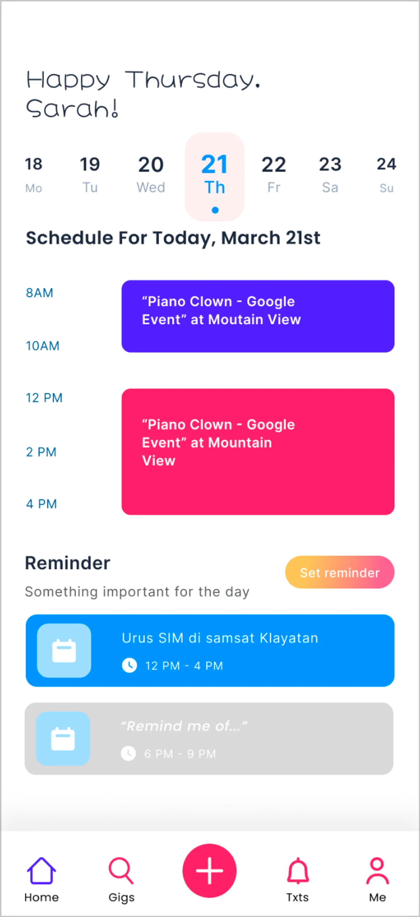 Image for the IxD project Gig-Land