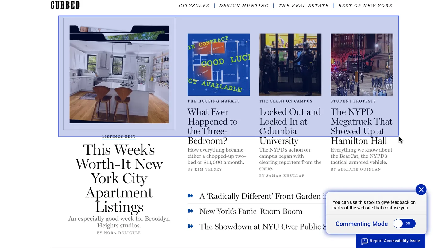 Image for the IxD project Accessibility Issue Reporting System