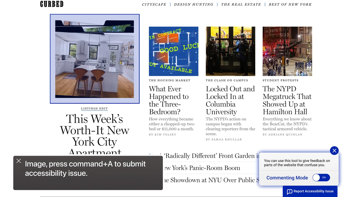 Image for the IxD project Accessibility Issue Reporting System