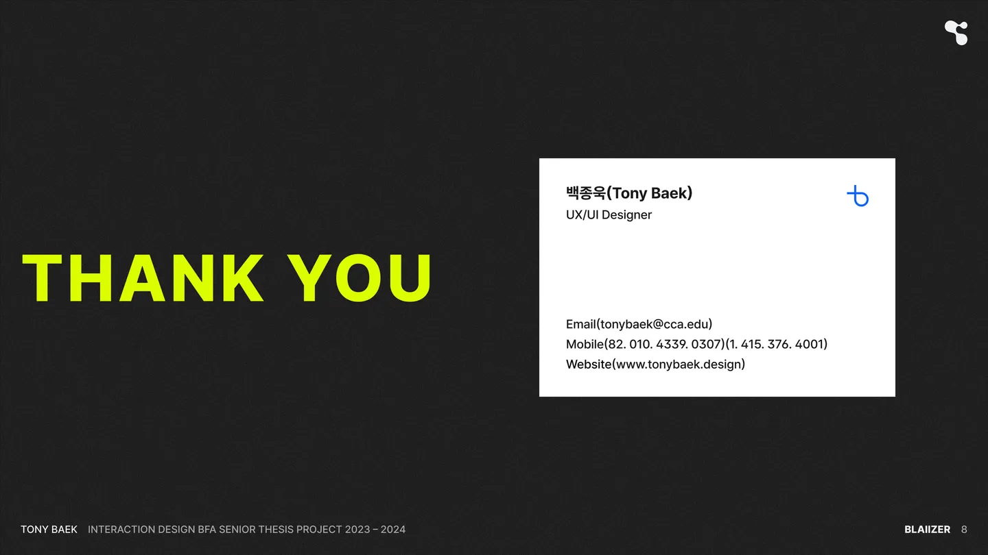 Image for the IxD project BLAIIZER